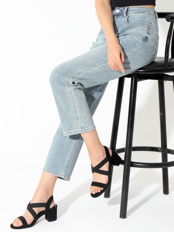 Chunky Block Strappy Heels