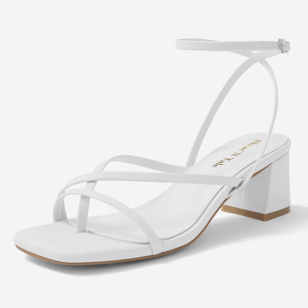 Ankle Strap Sauare Toe Sandals