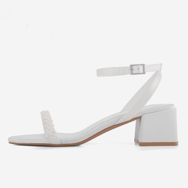 Satin Ankle Strap Sandals