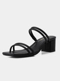 Women Low Block Strappy Heel