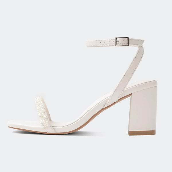Pearl Strappy Heels for Women