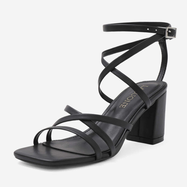 Women Square Toe Heeled Sandals