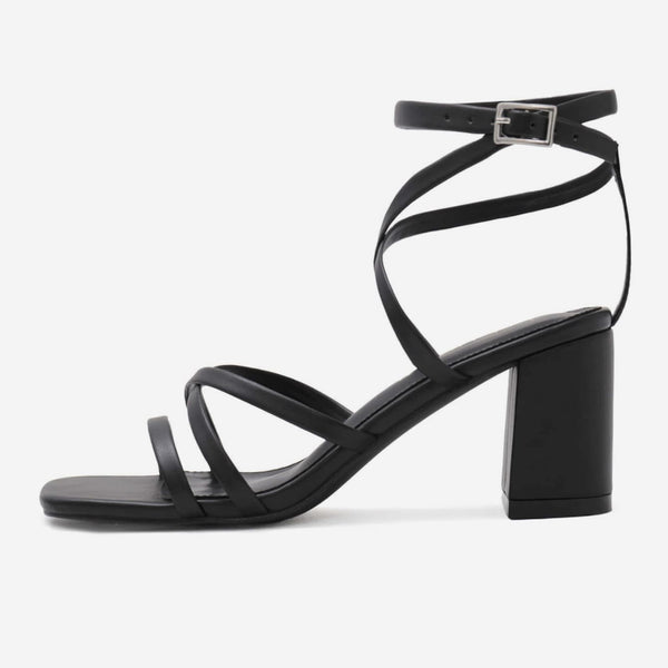 Women Square Toe Heeled Sandals