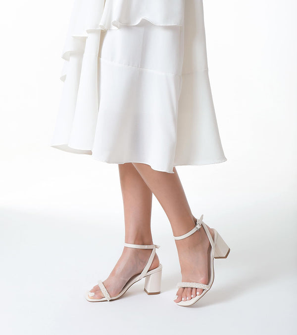Pearl Strappy Heels for Women