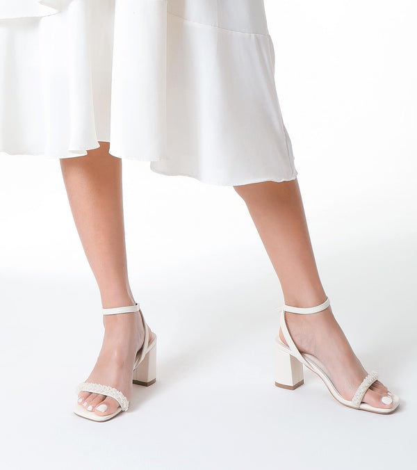 Pearl Strappy Heels for Women