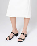 Women Low Block Strappy Heel