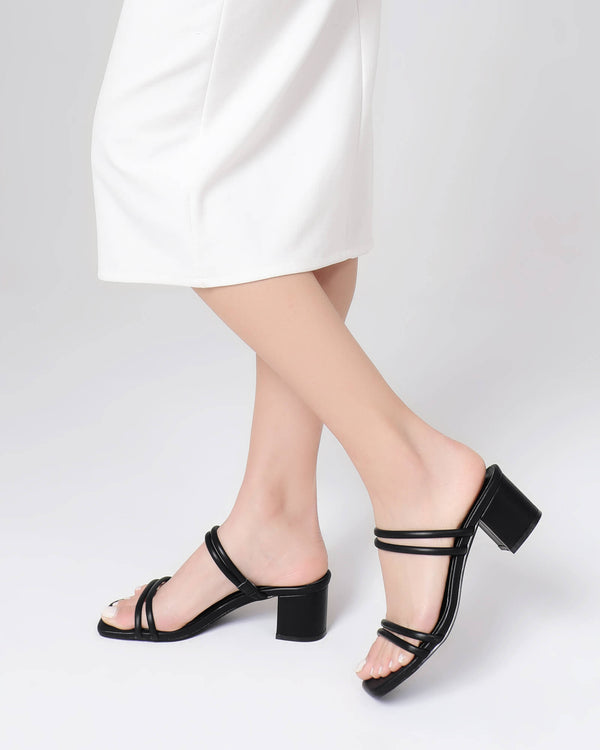 Women Low Block Strappy Heel