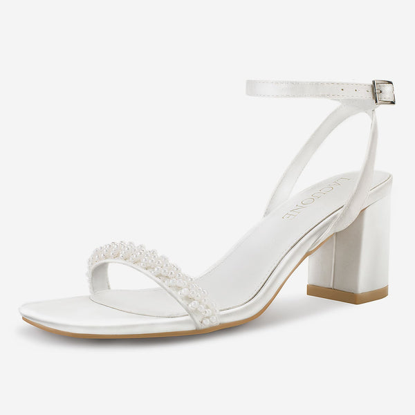 Pearl Strappy Heels for Women