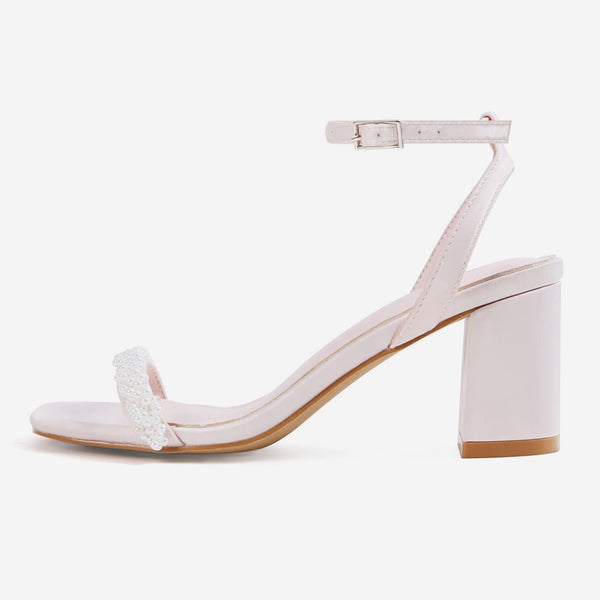 Pearl Strappy Heels for Women