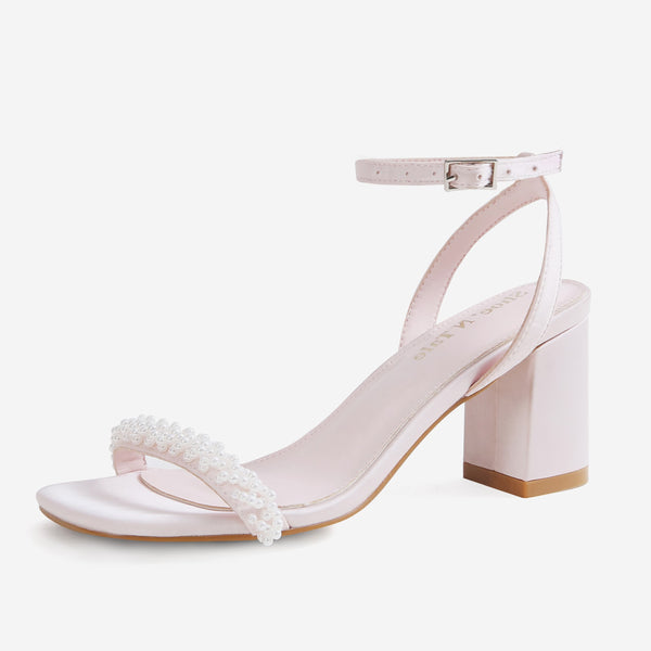 Pearl Strappy Heels for Women