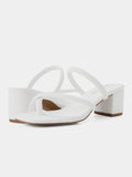 Women Low Block Slides Mules