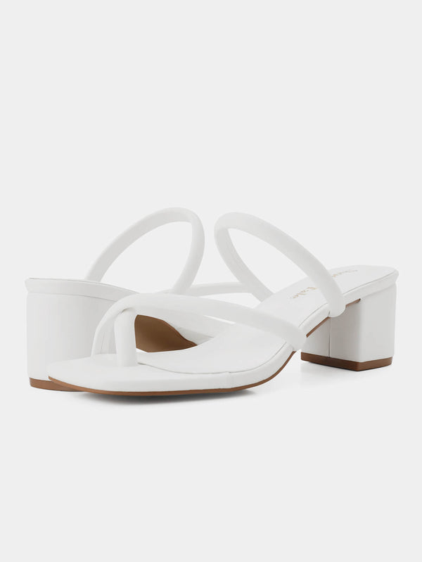 Women Low Block Slides Mules