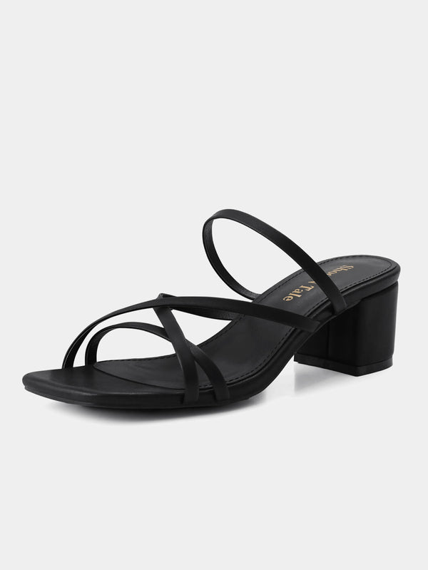 Women Slip On Strappy Heels