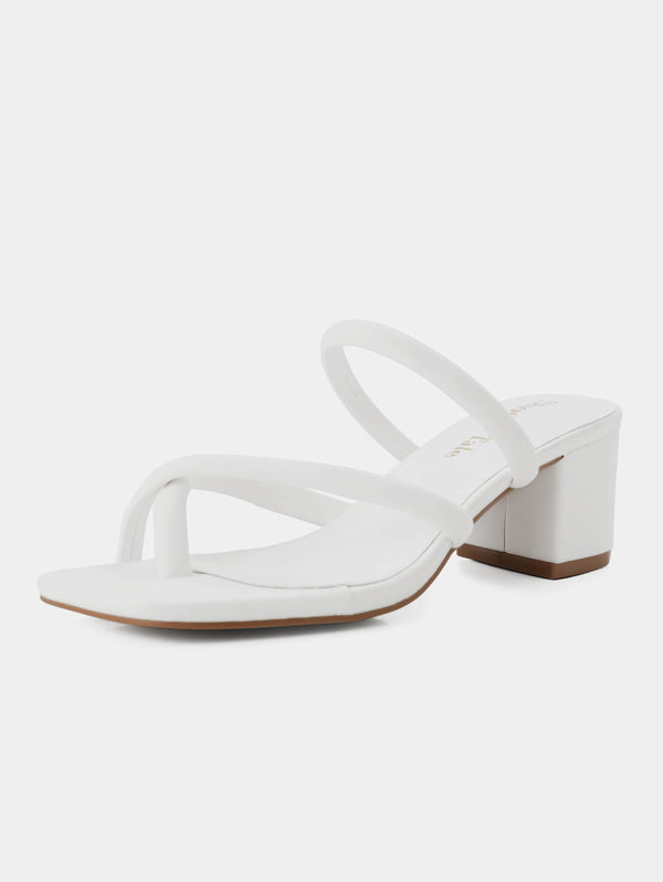 Women Low Block Slides Mules