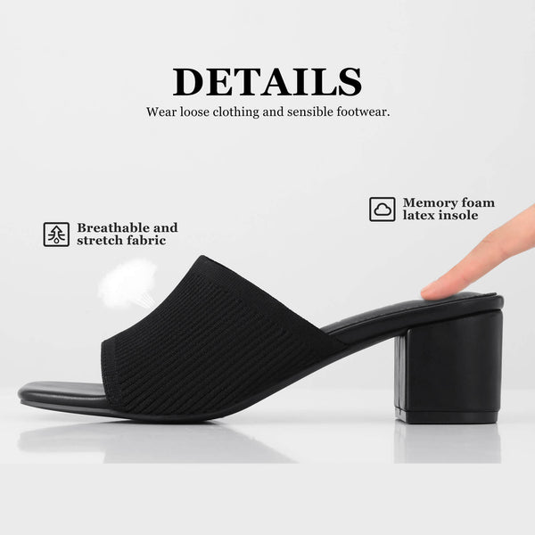 Women Knit Heeled Sandals