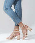 Women Square Toe Heeled Sandals
