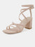 Women Square Toe Heeled Sandals