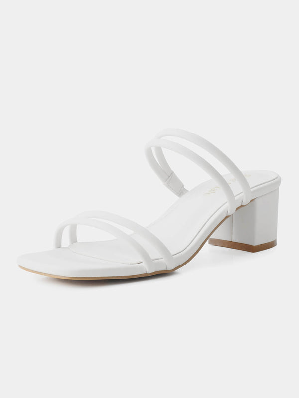 Women Low Block Strappy Heel