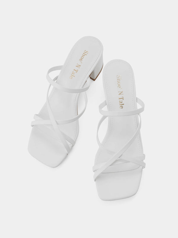 Women Slip On Strappy Heels