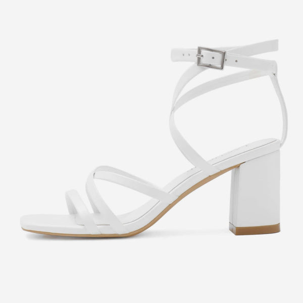 Women Square Toe Heeled Sandals