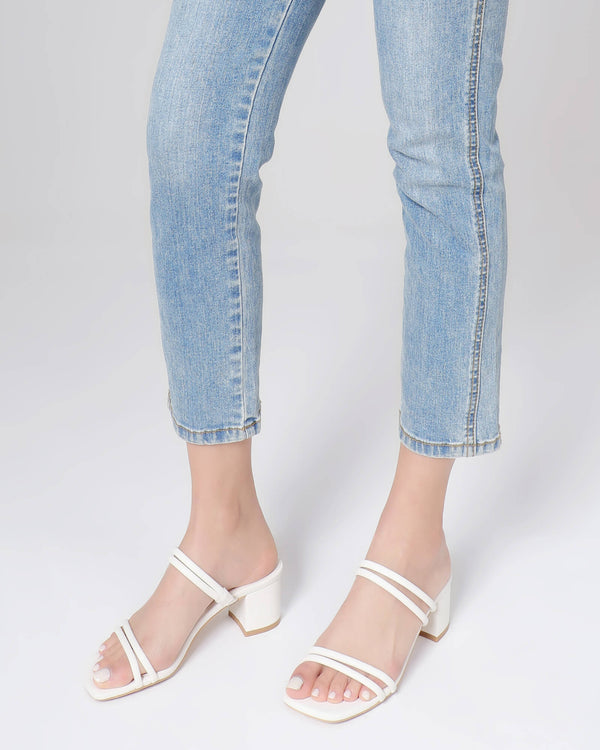 Women Low Block Strappy Heel