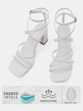 Women Square Toe Heeled Sandals
