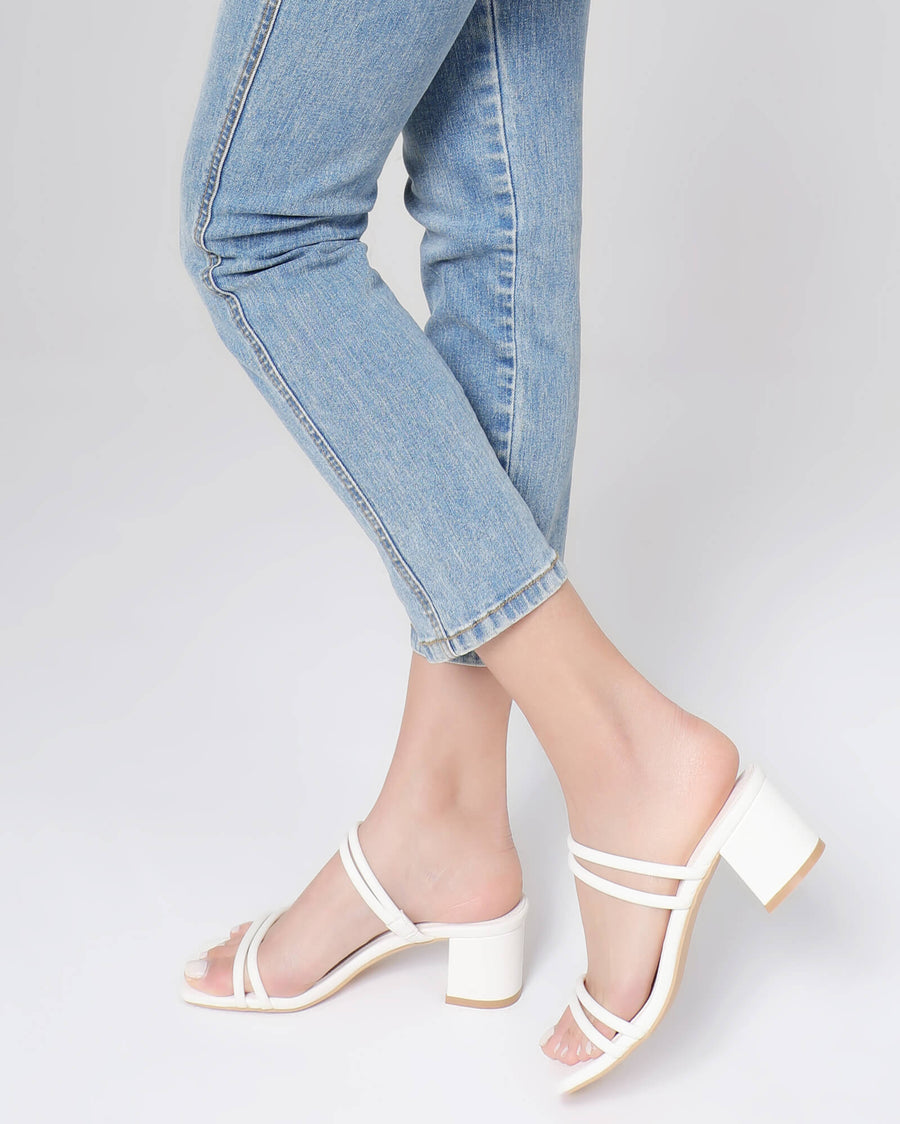 Shoe'N Tale Strappy Heels For Women Low Chunky Block Heel Heeled