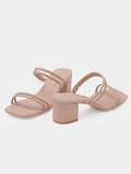 Women Low Block Strappy Heel
