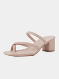 Women Low Block Slides Mules