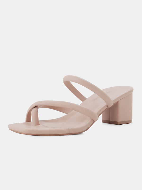 Women Low Block Slides Mules