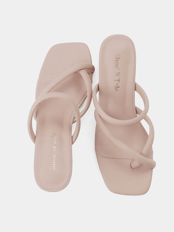 Women Low Block Slides Mules