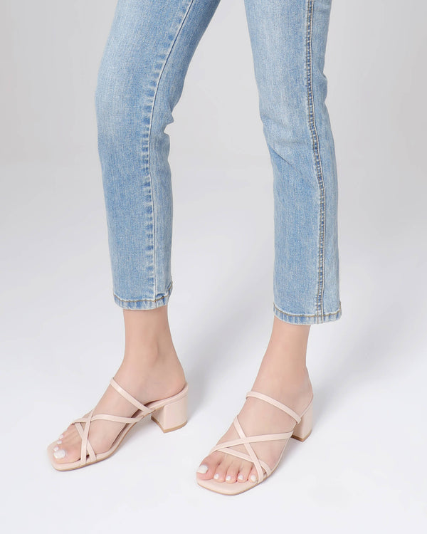 Women Slip On Strappy Heels