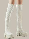 Sock Boots Round Toe for Women