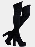 Chunky High Heel Platform Boots