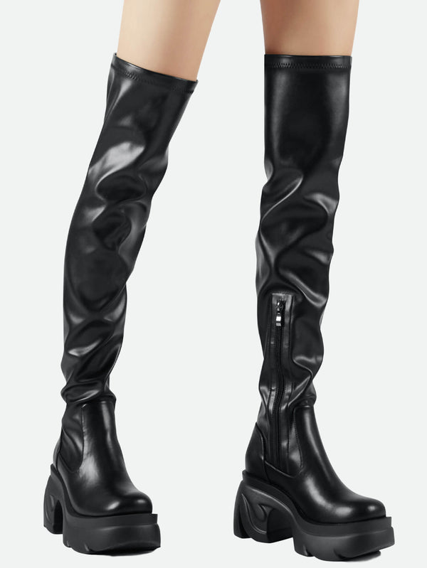 Sock Boots Round Toe for Women