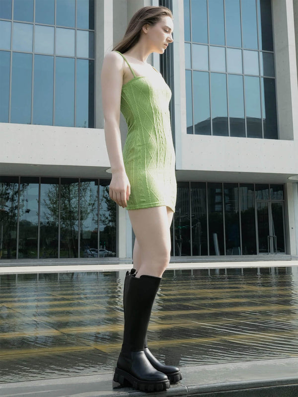 Women Low Heeled Mid Calf Boots