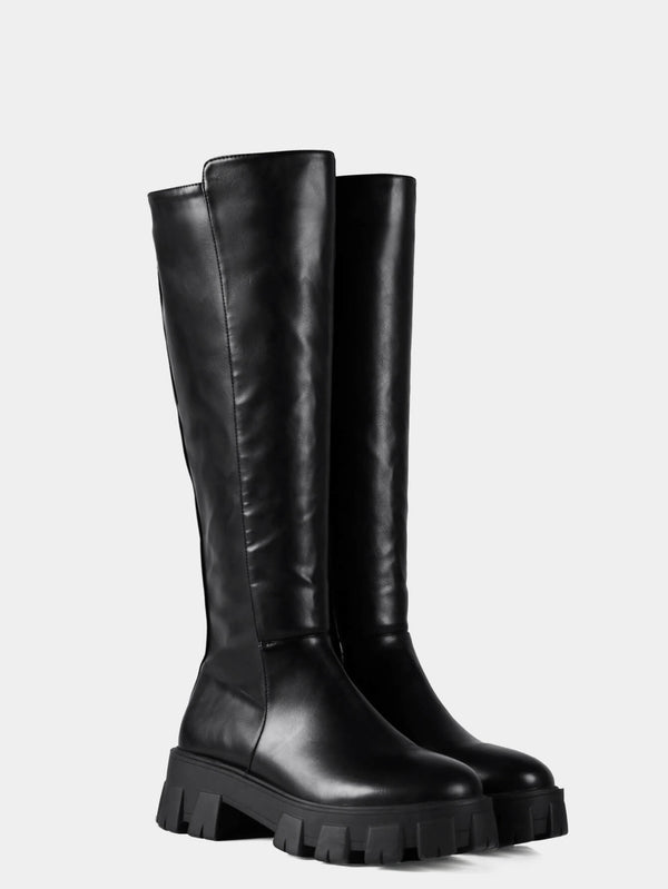 Women Low Heeled Mid Calf Boots