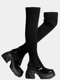 Sock Boots Round Toe for Women