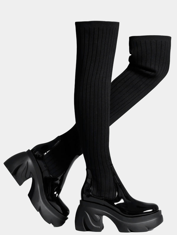 Sock Boots Round Toe for Women