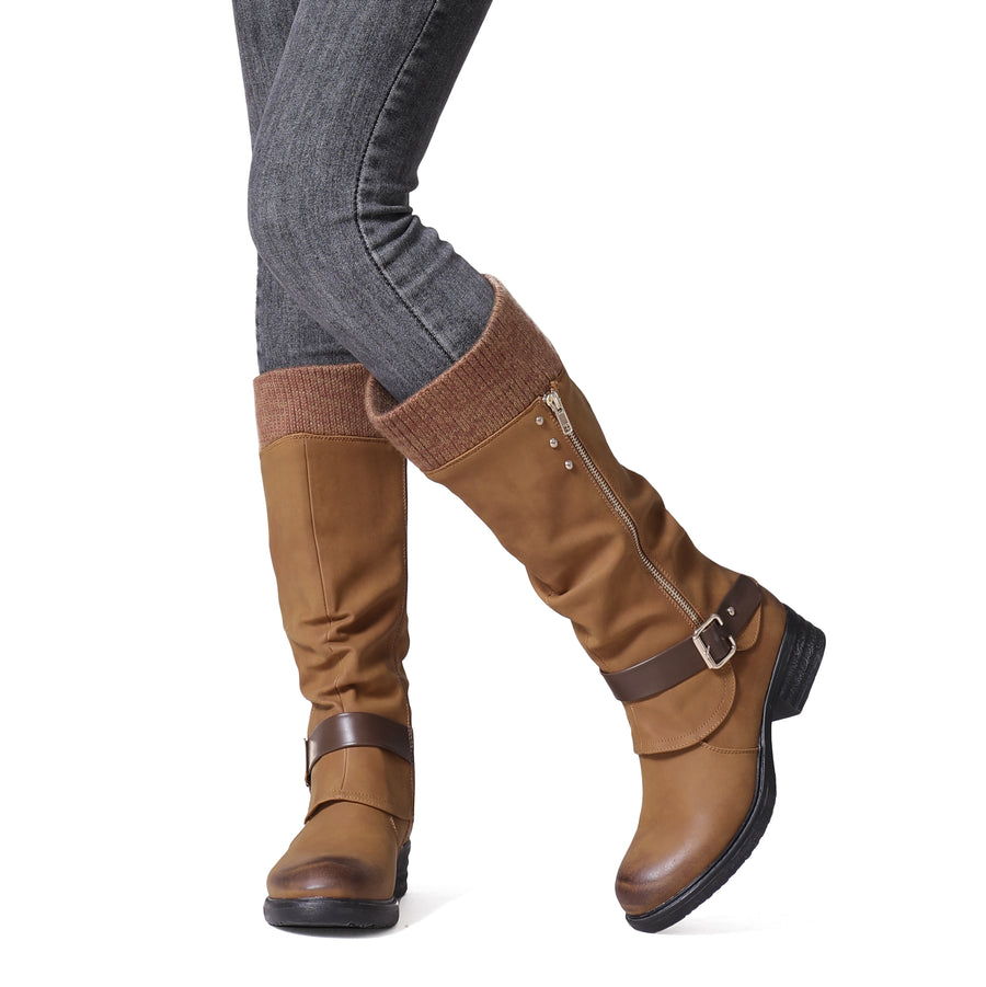 Women's High Block Heel Knee High Boots