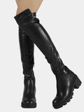 Women High Heeled Platform Boots
