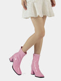 Chunky Block Heel Ankle Boots