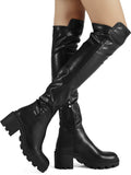 Women High Heeled Platform Boots