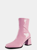 Chunky Block Heel Ankle Boots