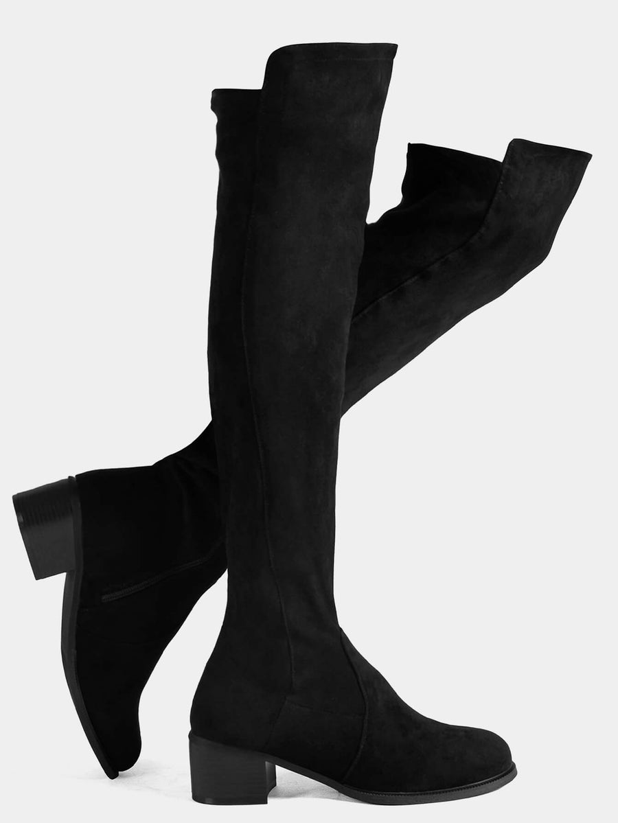 Over the knee sales boots mid heel