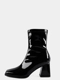 Chunky Block Heel Ankle Boots