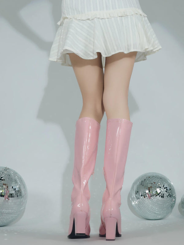 Go Go Boots Chunky Block Heels