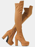 Women Chunky Heel Platform Boots
